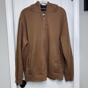 Smith's Workwear Sherpa Lined Thermal Mens 2XL Hoodie Full Zip Brown